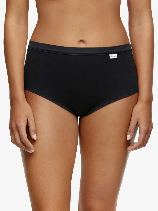 Chantelle Cotton Comfort High Waist Brief in Black