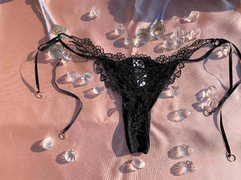 Doll of the hour noir beaded panty