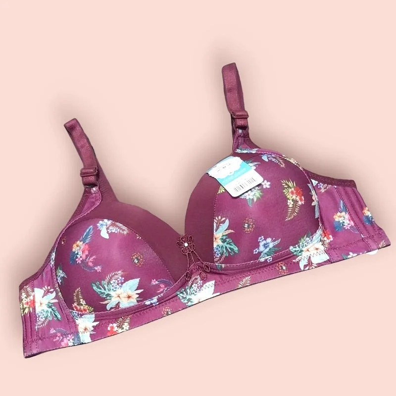 printed padded bra wireless