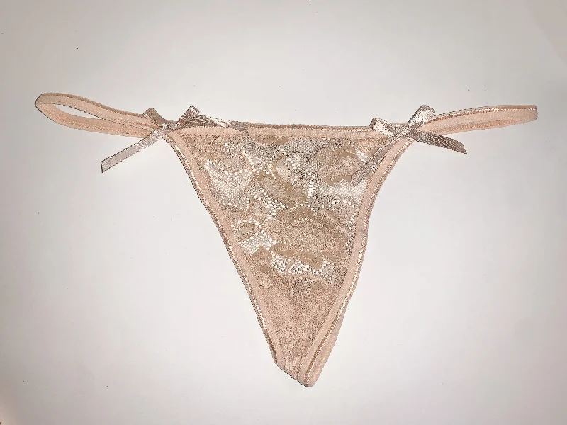 Secret Mesh beige thong