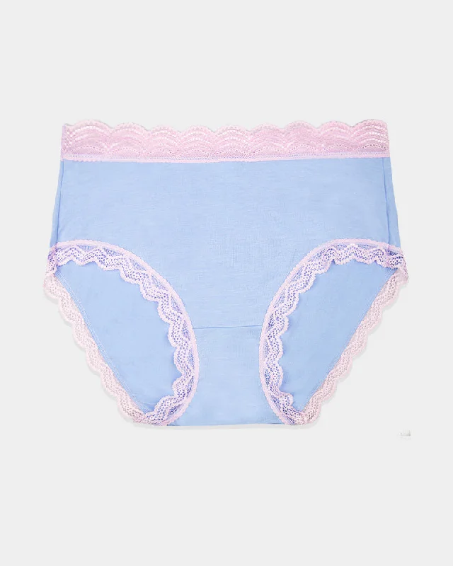 Stripe & Stare High Rise Knicker in Air with Pirouette Lace