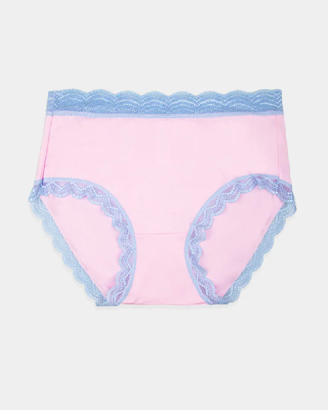 Stripe & Stare High Rise Knicker in Pirouette with Air Lace