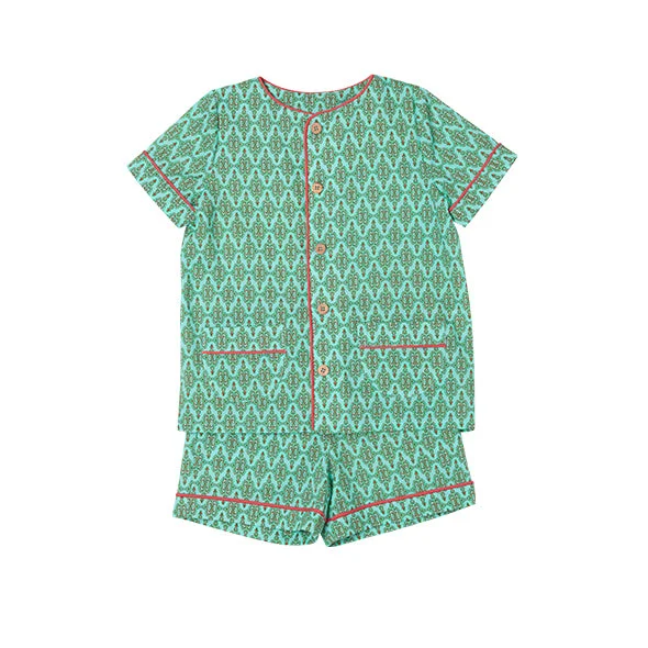 Pyjama GAB Azteca green / live red